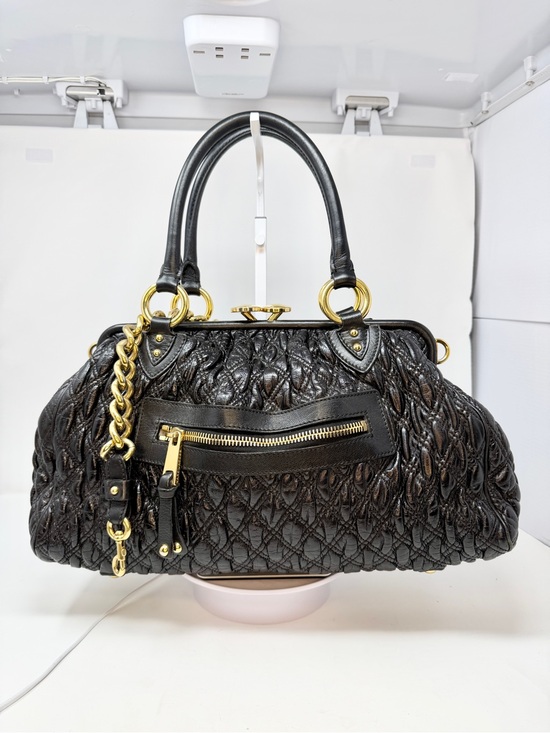 Marc Jacobs Handbags - Marc Jacobs Rare Vintage Black Quilted Leather Stam Bag Classic Full Size